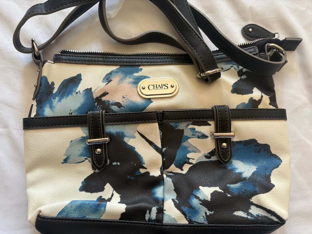 Chaps Floral Print Crossbody Shoulder Bag Purse